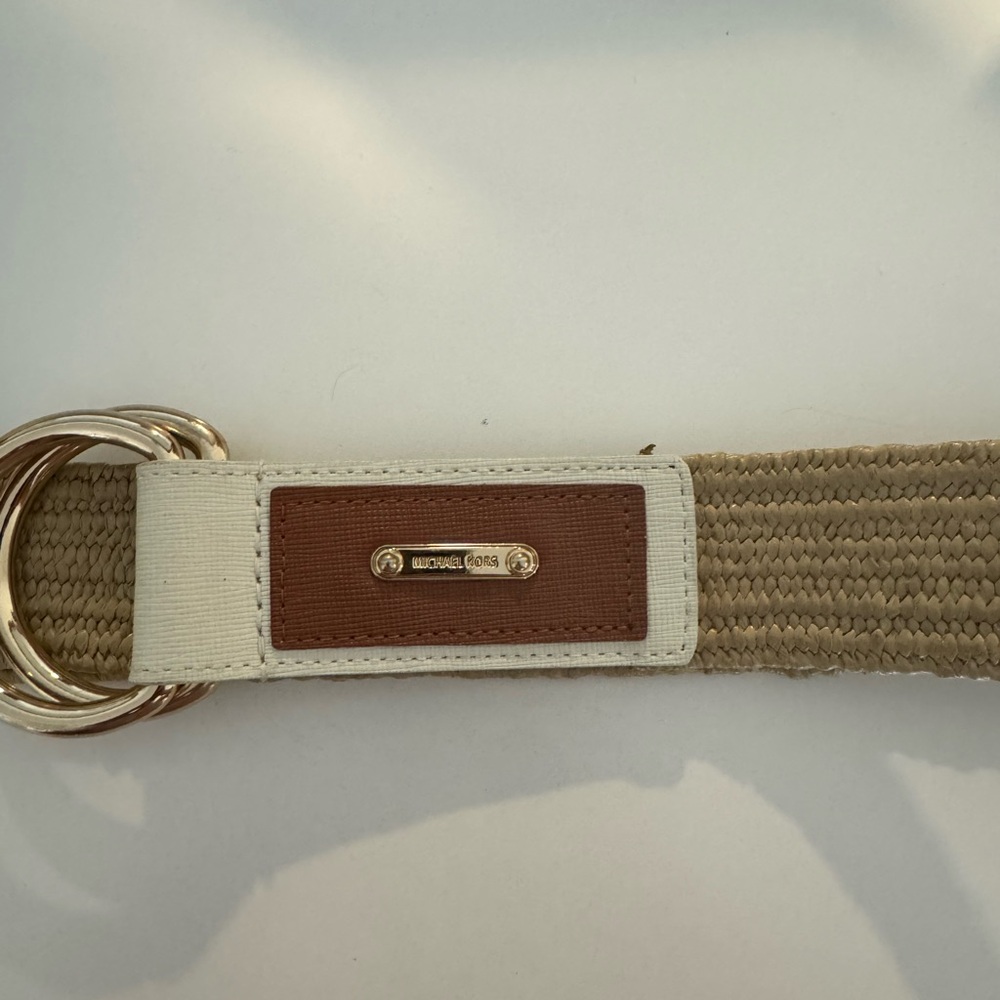 Michael Kors Beige Woven Belt